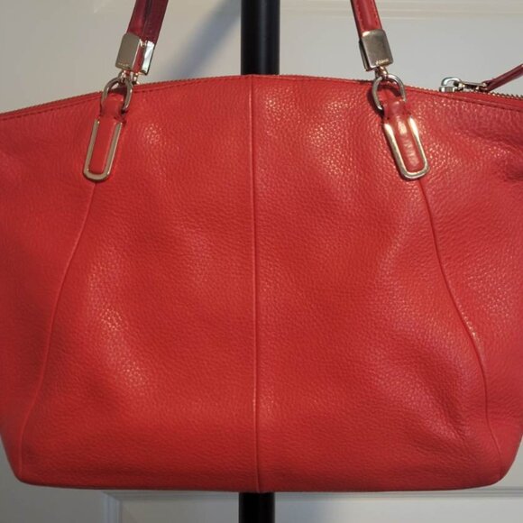 Coach Kelsey Satchel Tangerine|Orange Pebbled Leather with Dustbag - Picture 4 of 13